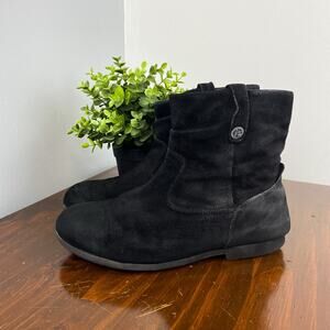 Birkenstock Sarnia Black Suede Leather Slouch Ankle Boot Size Size 9 40